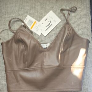 Viola Brown Crop Top